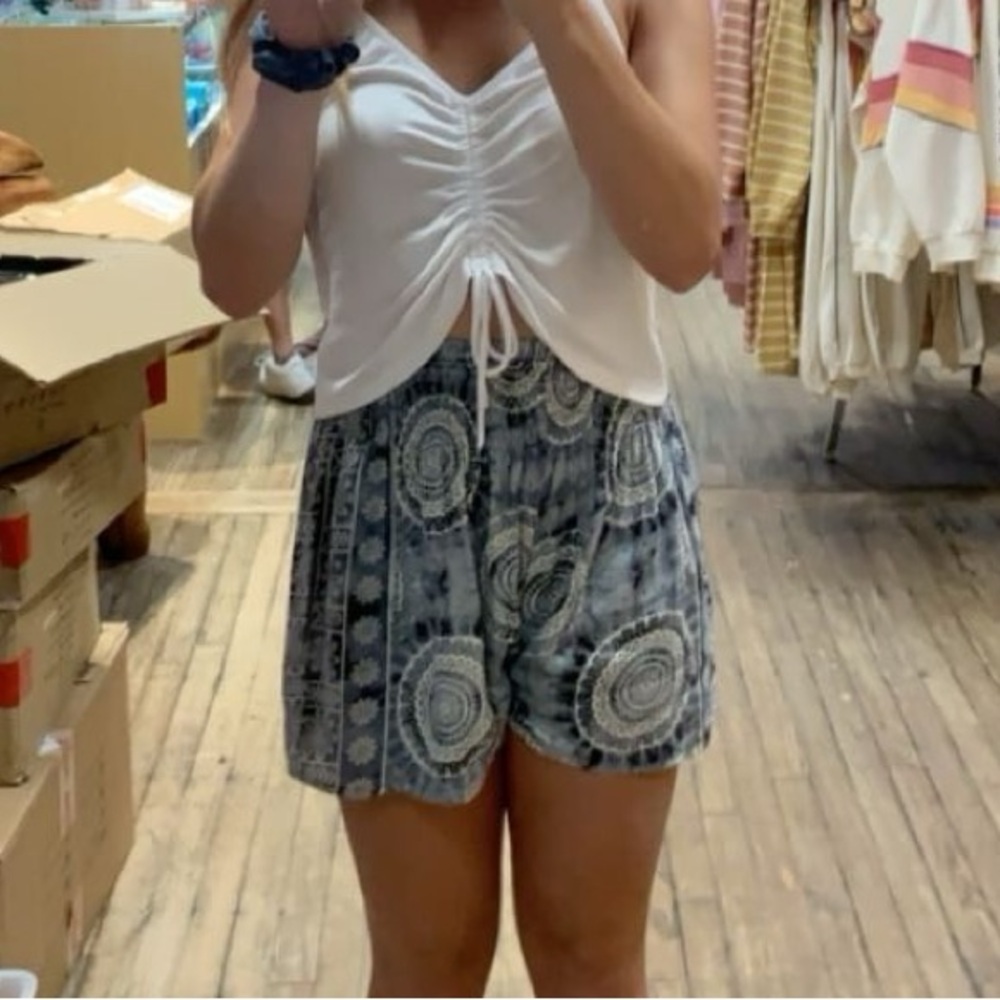 Blue and white dressy shorts